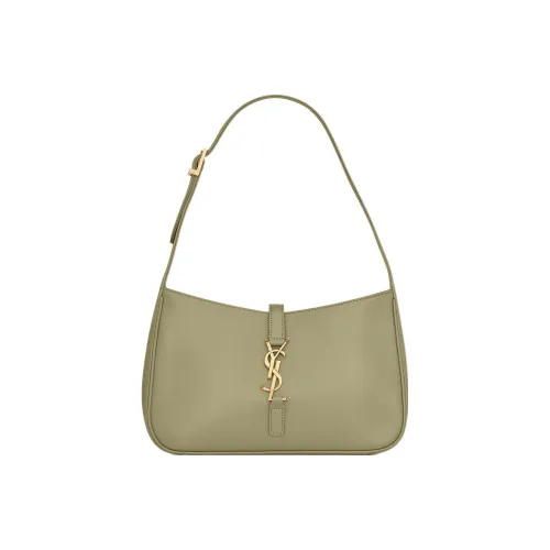 SAINT LAURENT LE5A7 Сумка из гладкой коровьей кожи сумка через плечо сумка-хобо сумка женская светлый цвет зеленый цвет Матча