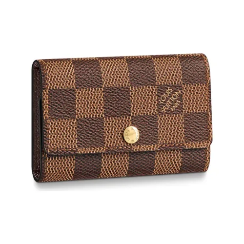 LOUIS VUITTON Холст Key Pouch Стандартный Унисекс Коричневый