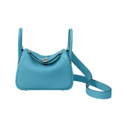 HERMES Lindy Clemence Bullock Кожа Сумка Сумка через плечо Сумка через плечо Мини Женская Северная Синяя