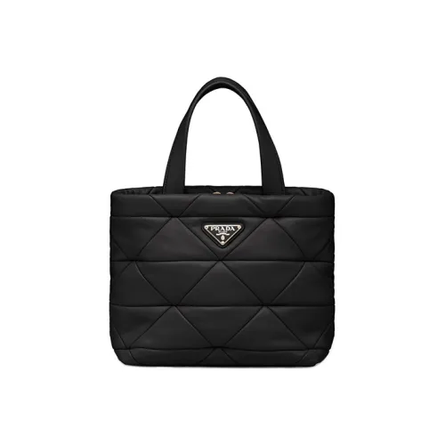 PRADA Мягкий Sheepskin Patchwork Tote Bag Shopping Bag Handbag Shoulder Bag Women's Black
