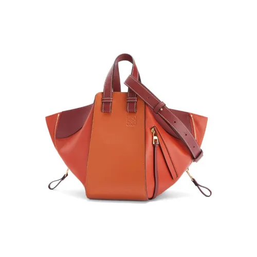 LOEWE Hammock Коровья кожа Hammock Сумка Сумка Сумка через плечо Сумка через плечо Маленькая Женская Апельсин Тыква
