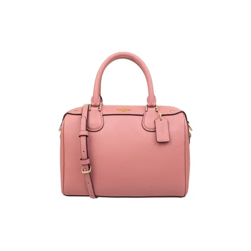 COACH Bennett Кожа Бостон Сумка Сумка Сумка через плечо Сумка через плечо Средний Женская Розовая