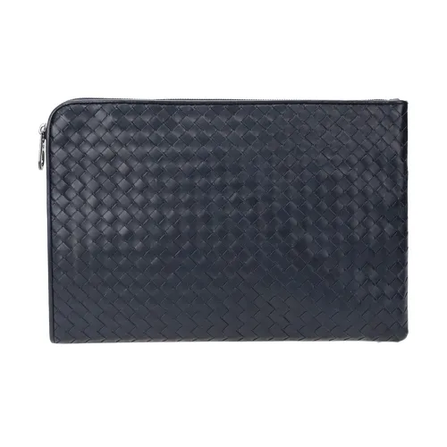 Bottega Veneta Клатч из коровьей кожи мужской темно-синий
