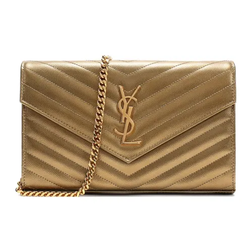 SAINT LAURENT 1 Сумка через плечо Стандартная Женская Винтажная Золотая