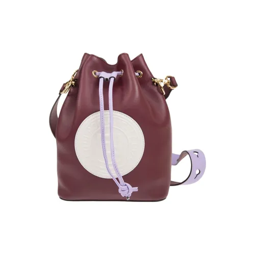 FENDI Mon Tresor Телячья кожа Сумка через плечо Сумка на плечо Маленькая Женская Бордовый Светло-фиолетовый