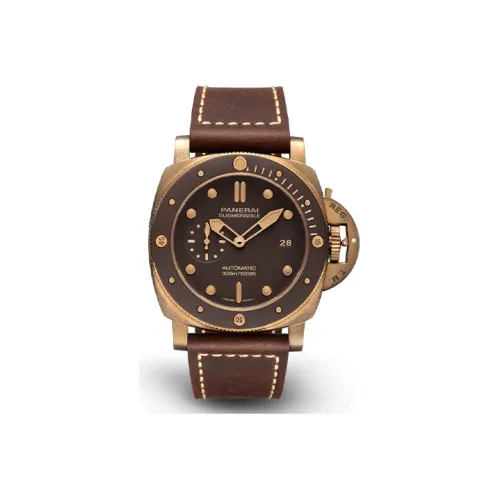 PANERAI Автоматический механический механизм Мужские часы SUBMERSIBLE Collection 47 мм Кофе