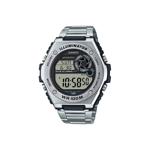 CASIO Кварцевый механизм Мужской YOUTH Collection Циферблат Цифровые часы 51,8мм*50,7мм Серый