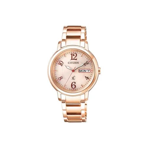 CITIZEN C Collection Кварцевый механизм ремешок из нержавеющей стали женские часы золотой циферблат