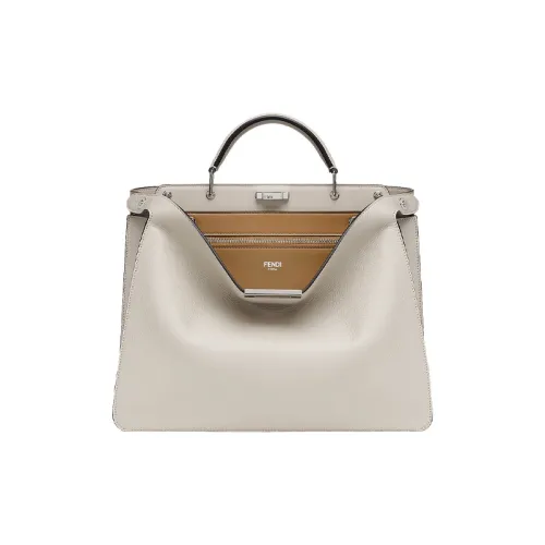 FENDI Peekaboo ISeeU Телячья кожа Сумка через плечо Сумка Мужская Розово-серый