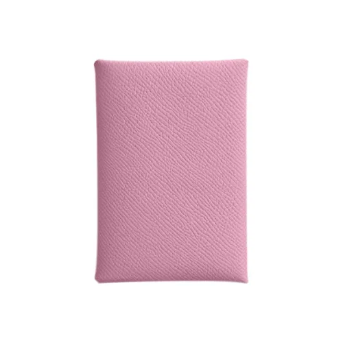 HERMES Calvi Epsom Телячья кожа Мелочь Кошелек Картхолдер Стандартный Женский X9 Розовый Фиолетовый Sylvestre Мальва Фиолетовый