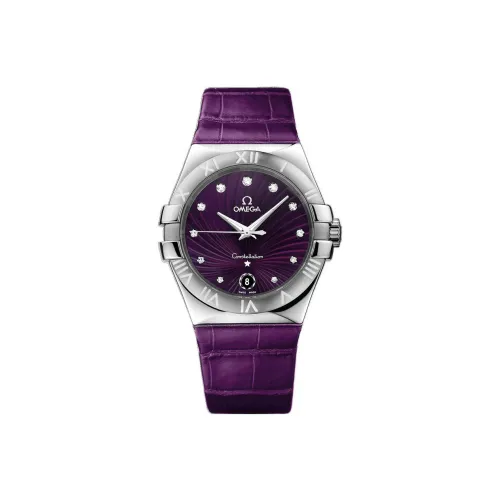 OMEGA Quartz Механизм Женские Constellation Series Constellation Watch 35 мм Фиолетовый