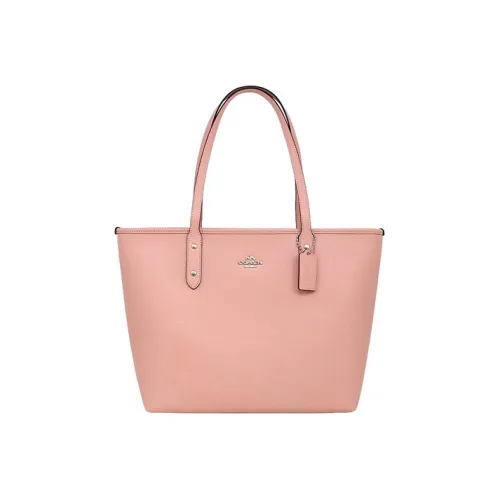 COACH City Zip Tote Коровья кожа Тоут Сумка Сумка для покупок Сумка на плечо Женская Розовая