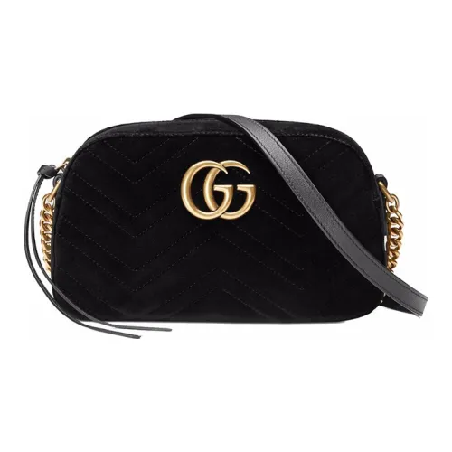 GUCCI Вельвет Camera Сумка Сумка через плечо Сумка на плечо Женская Черная