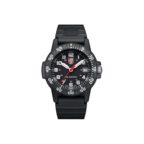 LUMINOX Кварцевый механизм Мужские часы Циферблат 39 мм Черный Углеродное волокно Чехол для часов Смольный ремешок XS.0301.L