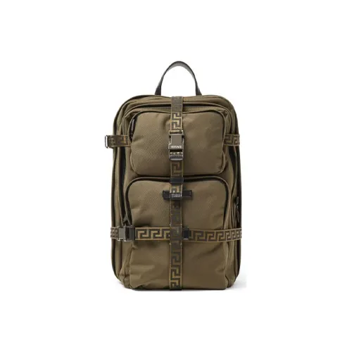 VERSACE Нейлоновый рюкзак для мужчин армейский зеленый