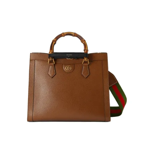 GUCCI Diana Кожа Одно Плечо Сумка Средний Унисекс Коричневый