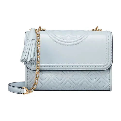 TORY BURCH Fleming Sheepskin Crossbody Bag Small Women's Haze Blue