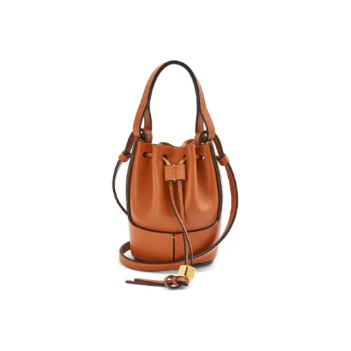 LOEWE Balloon NAPPA Коровья кожа Шар Сумка Сумка-ведро Сумка Сумка через плечо Сумка через плечо Extra Mini Женская Коричневая