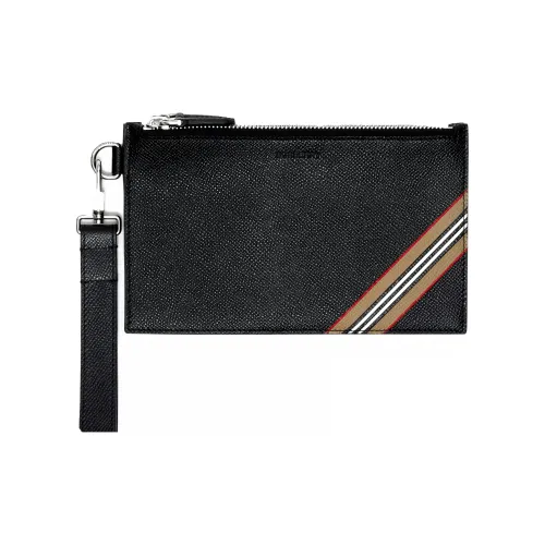 Burberry с рельефным узором клатч из коровьей кожи мужской черный