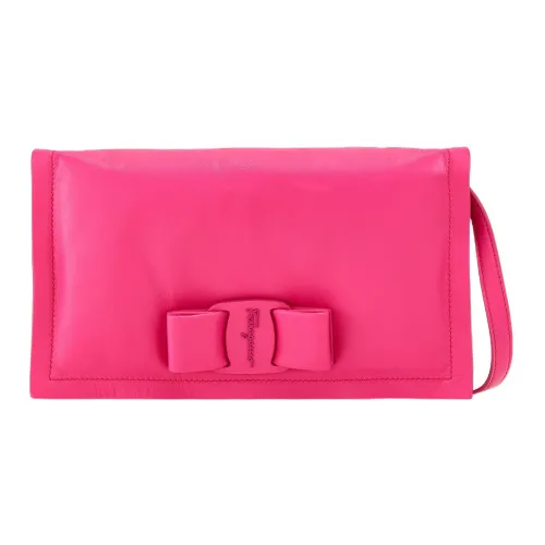 FERRAGAMO Viva Коровья кожа Подушка Сумка Сумка через плечо Женская Темно-розовая