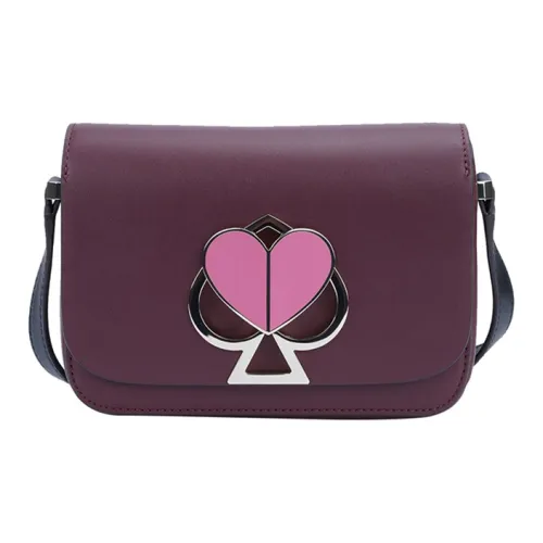 Kate Spade Коровья кожа кожа плечевая сумка женская фиолетовая