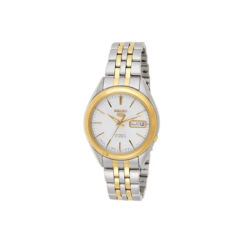 SEIKO Автоматический Механический Механизм Мужские часы SEIKO5 38 мм Белый