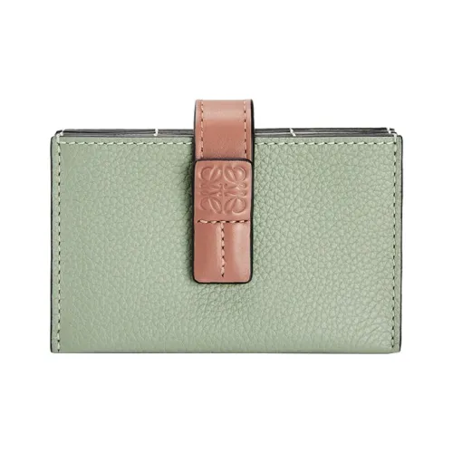 LOEWE Коровья кожа Держатель для карт Женские Rosemary Зеленый Коричневый