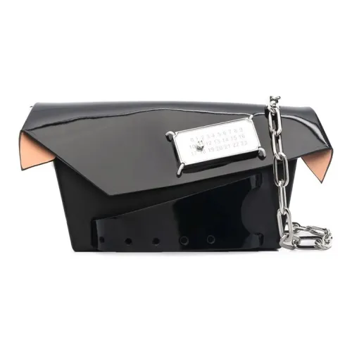 Maison Margiela Snatched Лакированная кожа Клатч Сумка через плечо Маленький Женский Черный