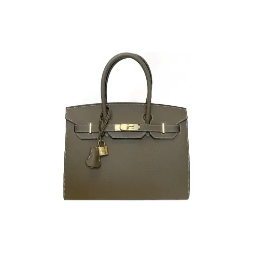 HERMES Birkin EP Кожа Сумка Birkin Сумка 30 Женская 18 Цвет Слон Серый