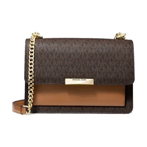 MICHAEL KORS Нефритовая кожа Коровья кожа Сумка через плечо Большая Женская Желудево-коричневая