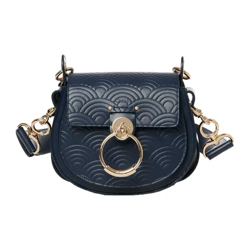 Chloe Tess Bright Calfskin Сумка через плечо Женская Морской синий