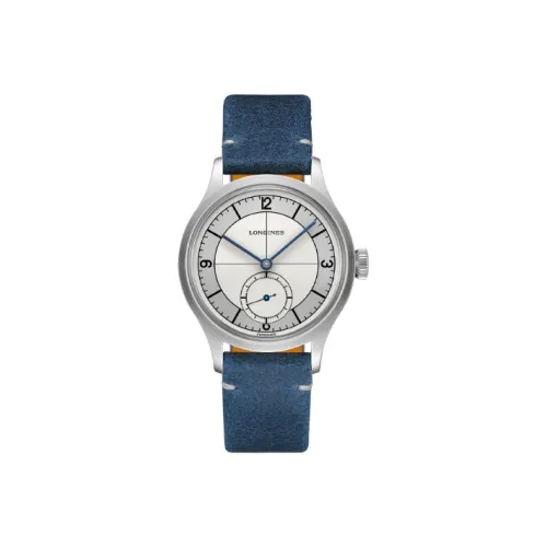 LONGINES Classic Vintage Автоматический Механический Часы Мужские Циферблат 38,5 мм Белый Кожаный Ремешок