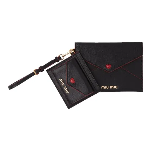 MIU MIU Madras Кожаный клатч женский черный