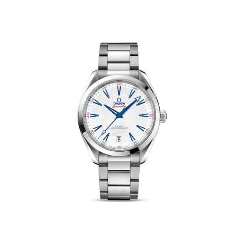 OMEGA Автоматический Механический Часы Мужские AQUA TERRA 150 метров 41 мм Белые