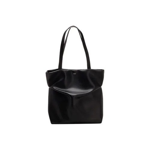 Chloe Chloé сумки Коровья кожа Тоут Сумка Сумка для покупок Сумка Сумка через плечо Женская Черная