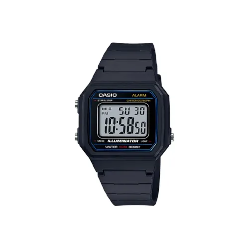 CASIO YOUTH Collection Кварцевый механизм Блок Смольный ремешок Часы Мужские Черный циферблат