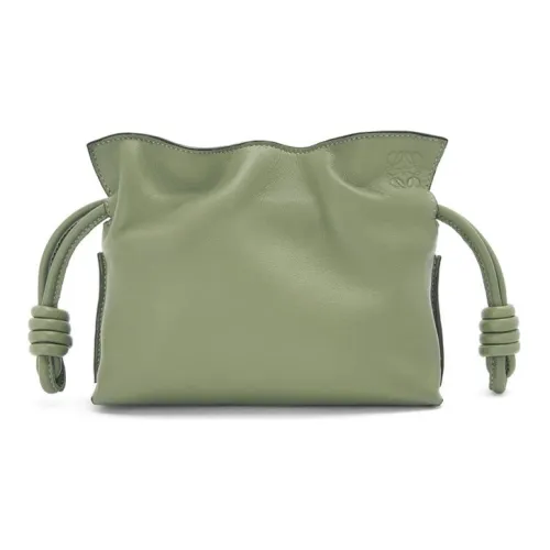 LOEWE Flamenco Nappa Коровья кожа Клатч Extra Mini Женские Rosemary Green