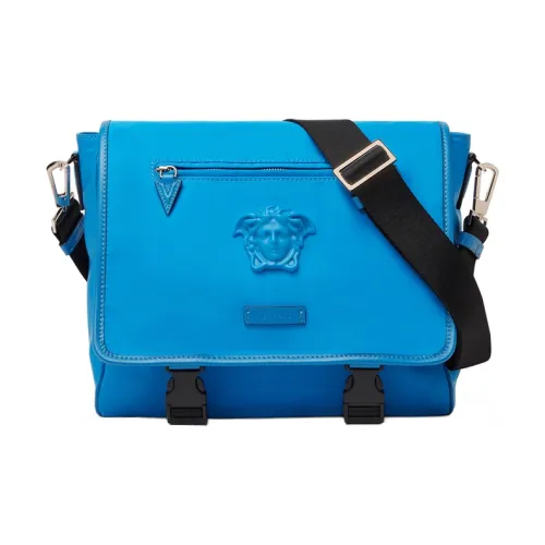 VERSACE La Medusa Ткань Курьерская Сумка Сумка через плечо Мужская Синяя
