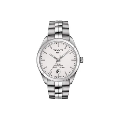 TISSOT Автоматический Механический Механизм Мужские Часы PR100 Collection 39 мм Белые