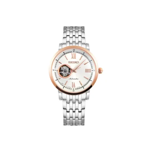 SEIKO Pilot Series Автоматический Механический Механизм Нержавеющая Сталь Ремешок Часы 40 мм Мужские Часы Белый Циферблат SSA154J1