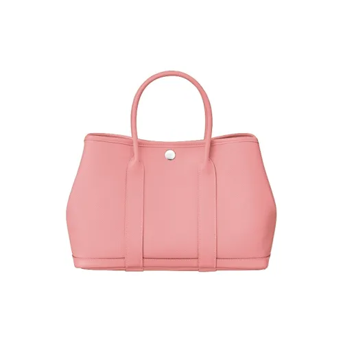 HERMES Garden Party Эпсомская кожа Садовая сумка Стандартная Женская 1Q Розовый Конфетти Розовый Молочный коктейль Розовый