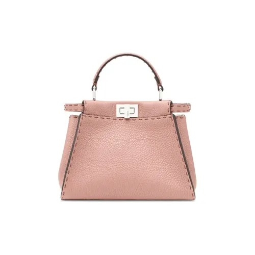 FENDI Peekaboo Сумка через плечо из телячьей кожи мини-сумка для женщин розовая