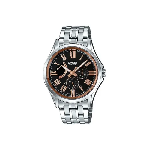 CASIO Кварцевый механизм нержавеющая сталь ремешок мужские часы черный циферблат MTP E311DY 1AVDF