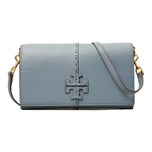 TORY BURCH McGraw Litchi Grain Leather Сумка через плечо Сумка через плечо Женская Синяя