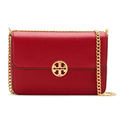 TORY BURCH Chelsea кожаная сумка с цепочкой сумка через плечо большая женская красная