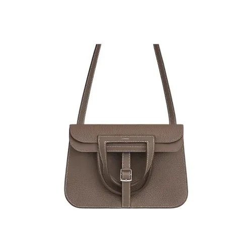 HERMES Halzan Clemence Bullock Кожа Horseshoe Сумка Сумка через плечо Сумка Обычная Женская