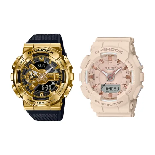 CASIO г Shock Baby g Collection Кварцевый механизм Смольный ремешок Часы Унисекс Черный циферблат GM 110G 1A9+GMA S130PA 4AER