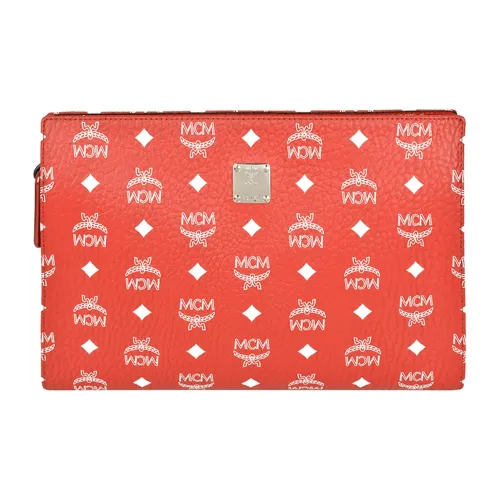 MCM Коровья кожа Туалетная сумка Женская Красная