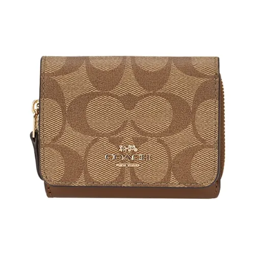 COACH Коровья кожа Кошелек Клатч Женские Хаки