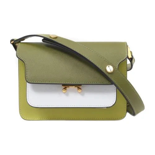 Marni Телячья кожа Сумка через плечо Мини Женская Зеленая Белая